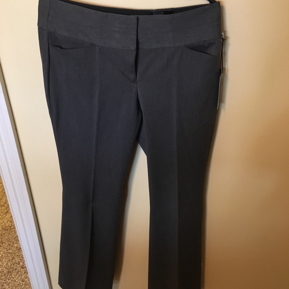 Express editor pants size 6R charcoal NWT